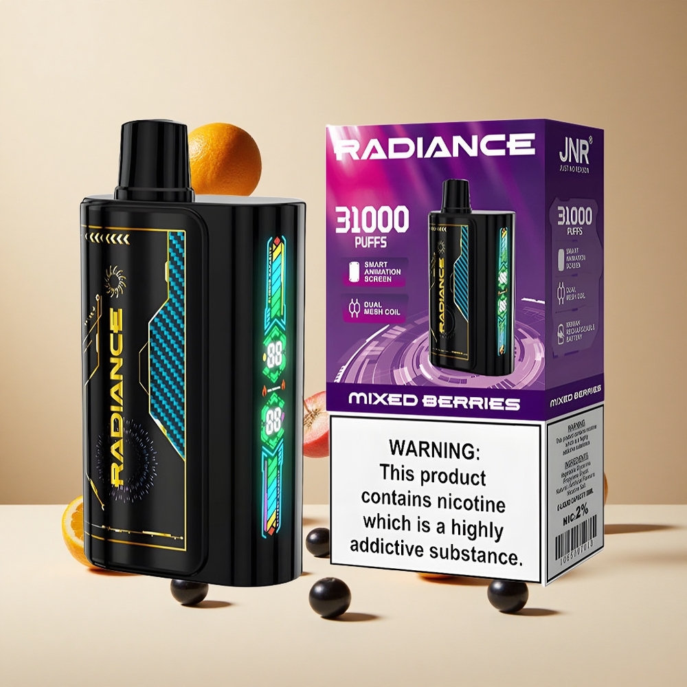 Bayas Mixtas JNR Radiance 31000 Puffs Pantalla Inteligente Animada