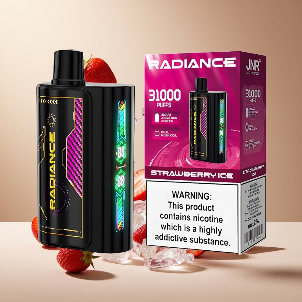 Fresa Helada JNR Radiance 31000 Puffs Pantalla de Animación Inteligente