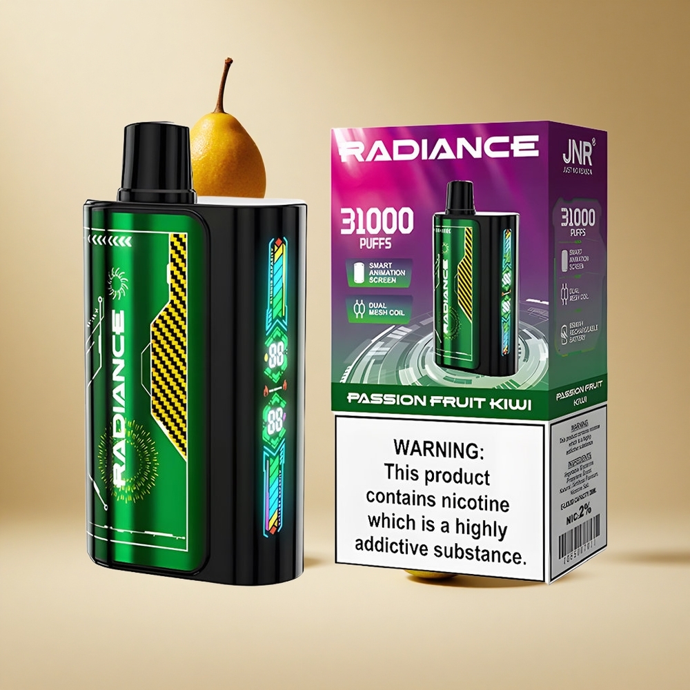 Maracuyá Kiwi JNR Radiance 31000 Puffs Pantalla Inteligente Animada