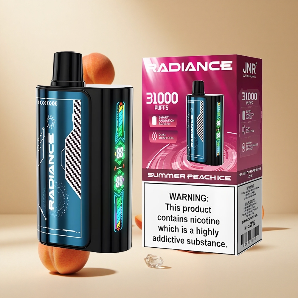 Melocotón Helado de Verano JNR Radiance 31000 Puffs Pantalla Inteligente Animada