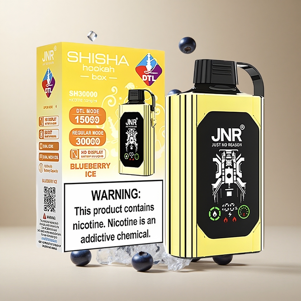Arándano Azul Helado JNR Shisha Hookah Box 20500 Puffs Pantalla HD