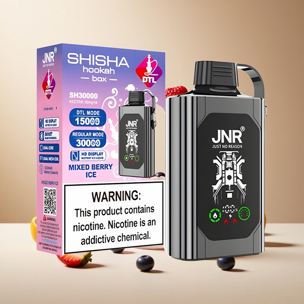 Baya Mixta Helada JNR Shisha Hookah Box 20500 Puffs con Pantalla HD