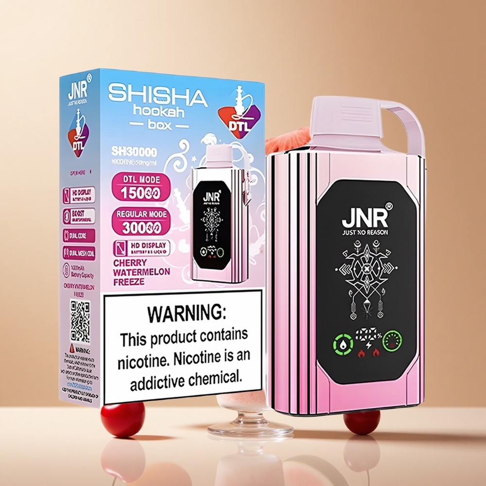 Cereza Sandía Helada JNR Shisha Hookah Box 20500 Puffs Pantalla HD