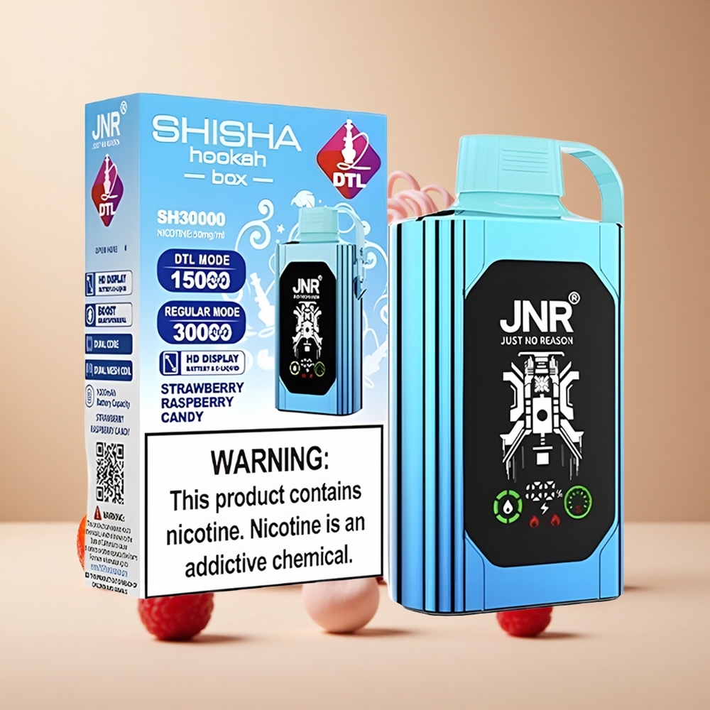 Fresa Frambuesa Dulce JNR Shisha Hookah Box 20500 Puffs HD Display