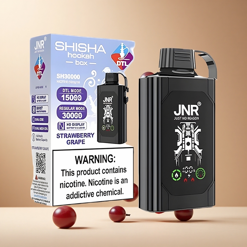 Fresa Uva JNR Shisha Hookah Box 20500 Puffs Pantalla HD