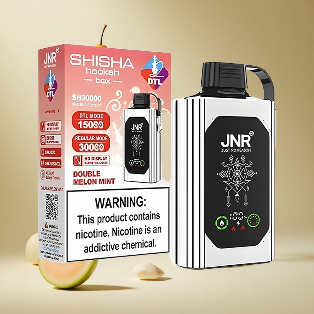 Melón Menta Doble JNR Shisha Hookah Box 20500 Puffs Pantalla HD