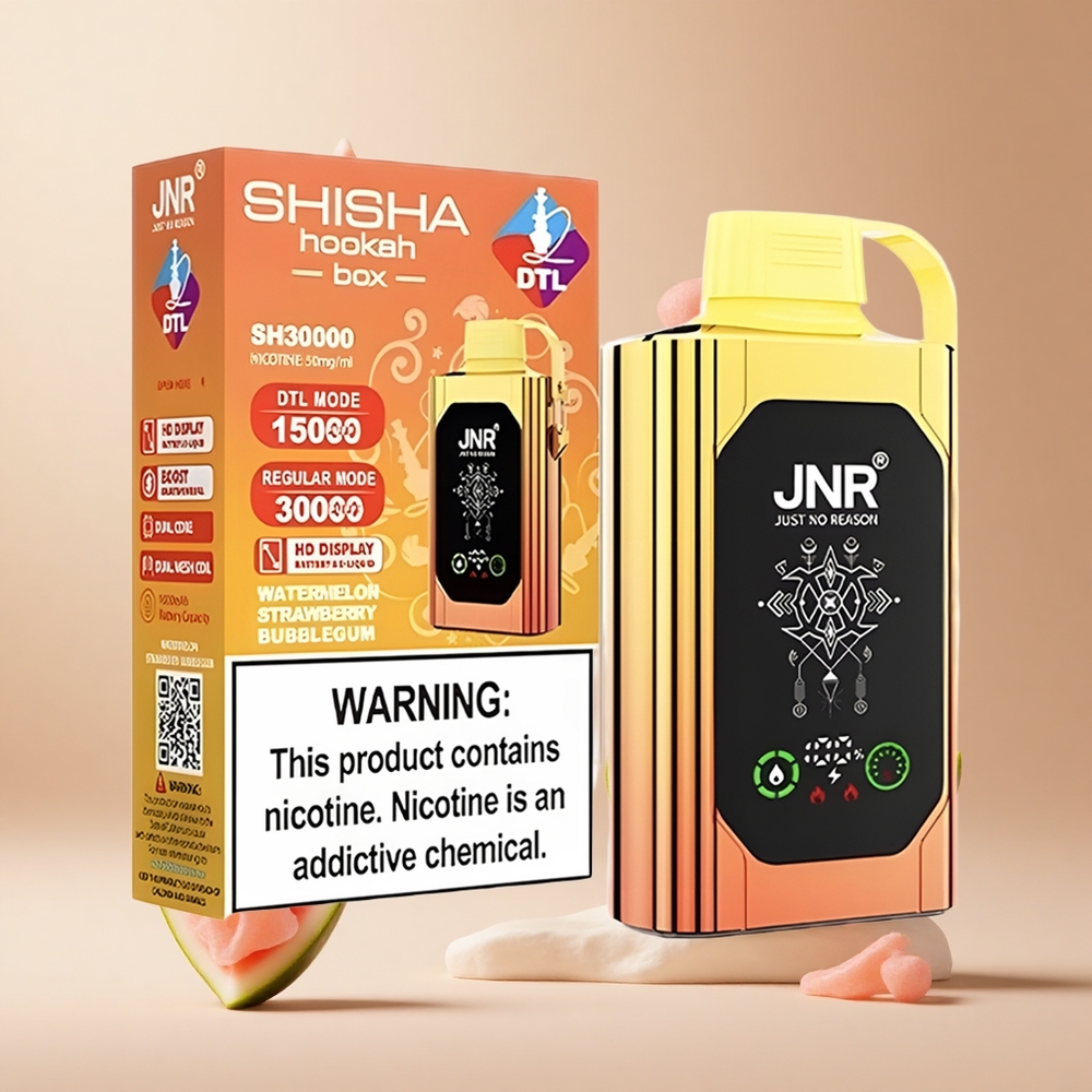 Sandía Fresa Chicle JNR Shisha Hookah Box 20500 Puffs Pantalla HD