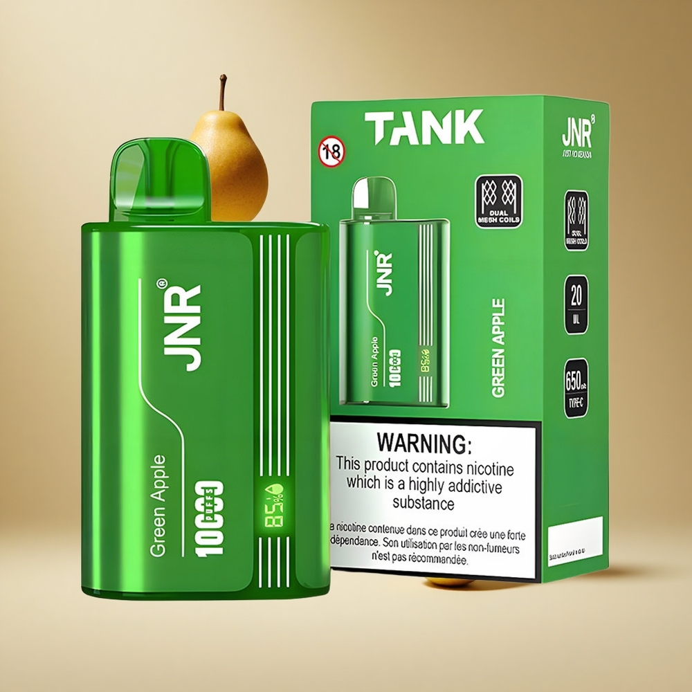 Manzana Verde Melocotón Pera JNR Tank 10000 Pufs Pantalla Digital