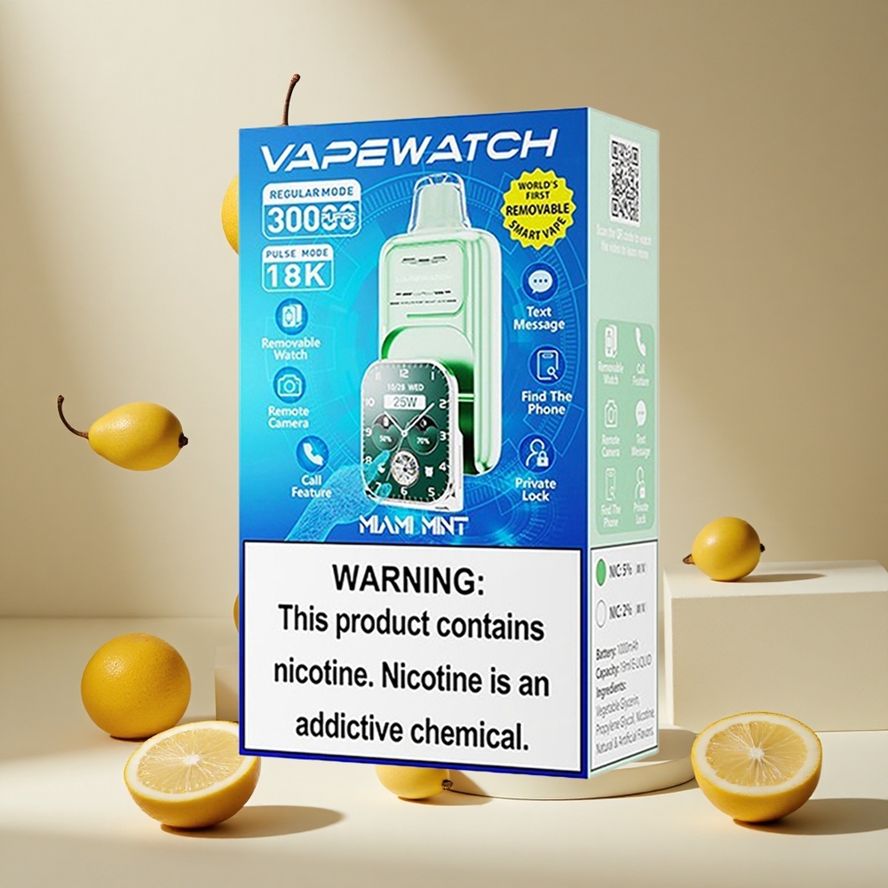 Menta de Miami JNR Vape Watch 30000 Puffs 19mL
