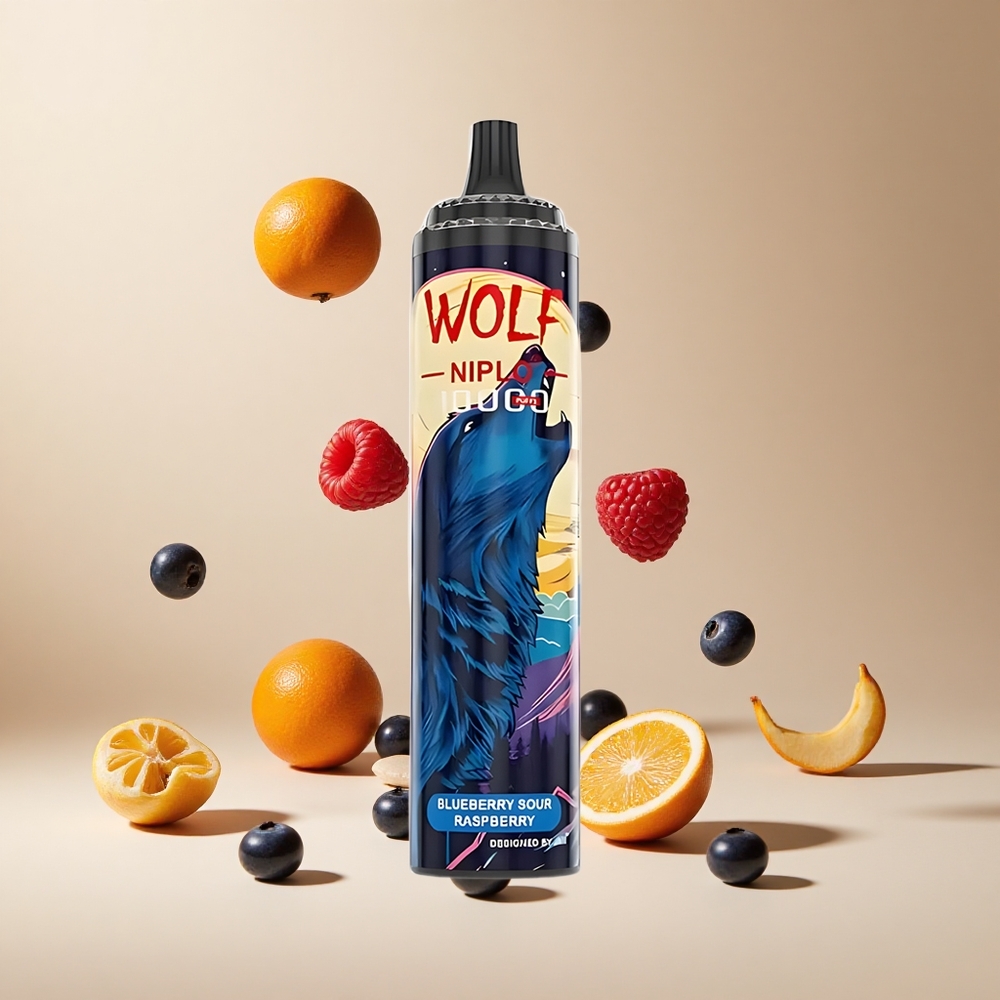 Arándano Agrio Frambuesa JNR Wolf Niplo 10000 Puffs 20ml