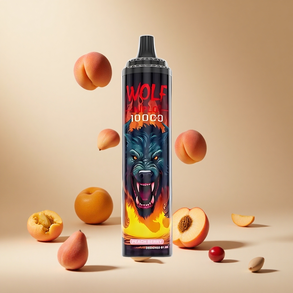 Melocotón Baya JNR Wolf Niplo 10000 Puffs 20ml