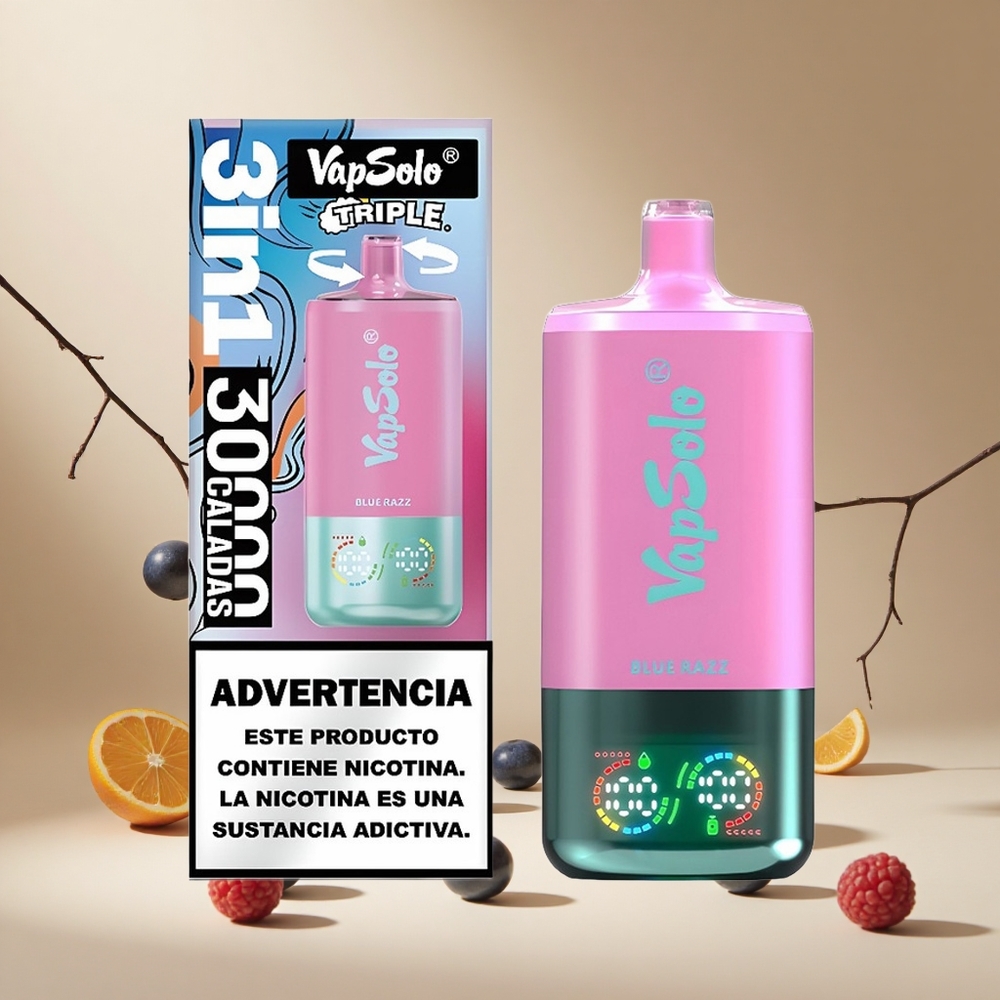 Frambuesa Azul VapSolo Triple 30000 Puffs 40ml