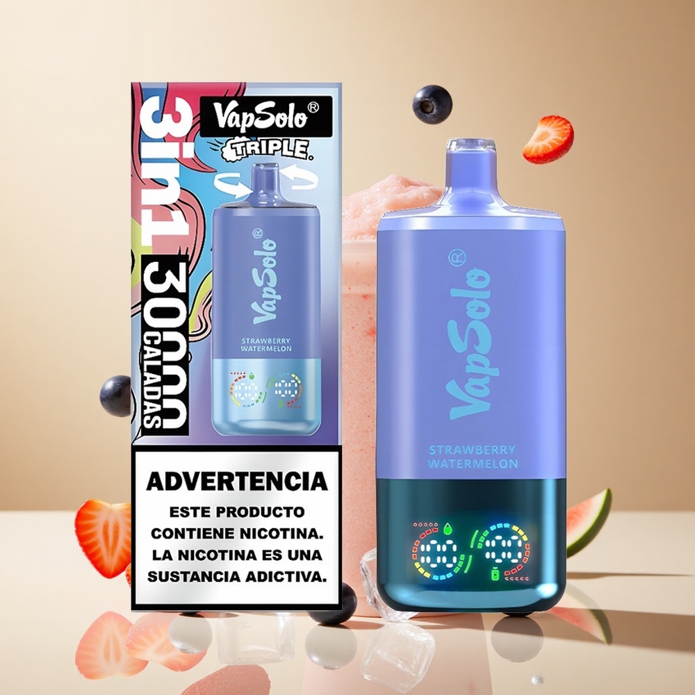 Fresa Sandía & Arándano Azul Hielo VapSolo Triple 30000 Puffs 40ml
