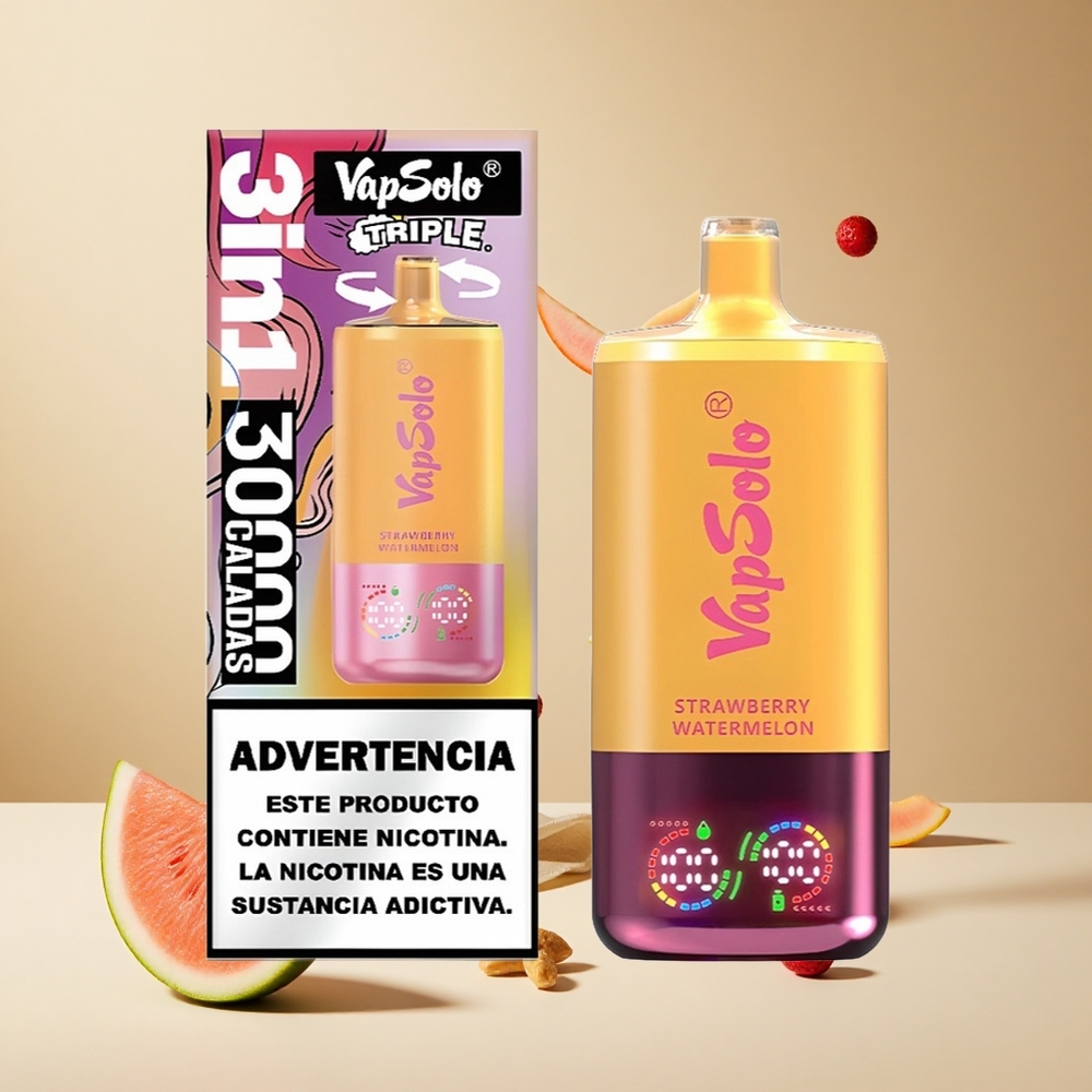 Fresa Sandía & Limón Melocotón VapSolo Triple 30000 Puffs 40ml