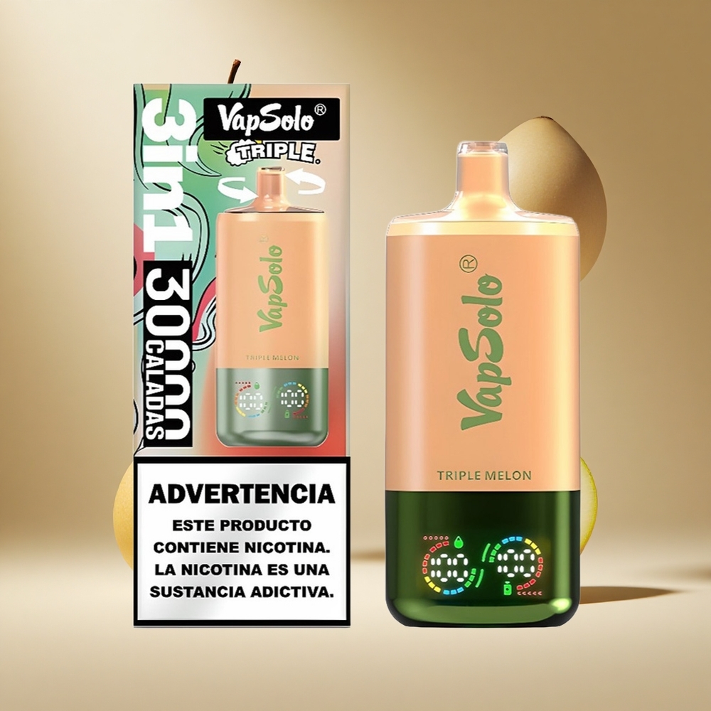 Triple Melón VapSolo Triple 30000 Puffs 3 Tanques