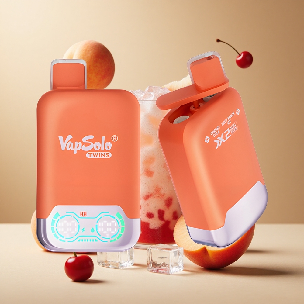 Cereza Cola & Melocotón Jugoso Helado Vapsolo Twins 20000 Puffs 40 ml
