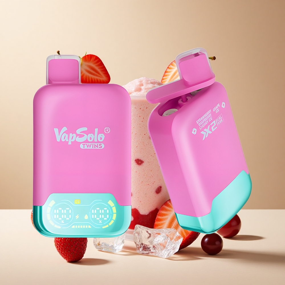 Fresa Frambuesa Cereza Hielo & Uva Hielo Vapsolo Twins 20000 Puffs 40 ml