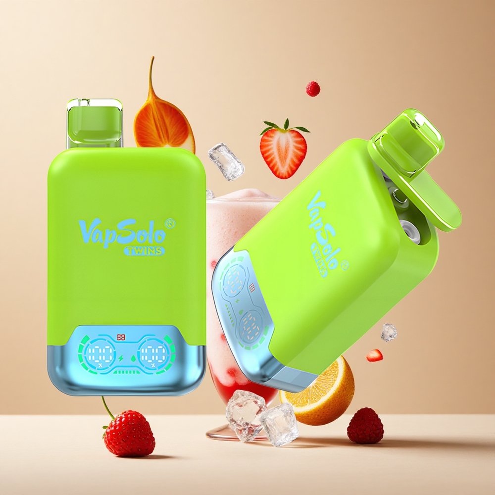 Fresa Kiwi y Fresa Frambuesa Cereza Hielo Vapsolo Twins 20000 Puffs 40 ml