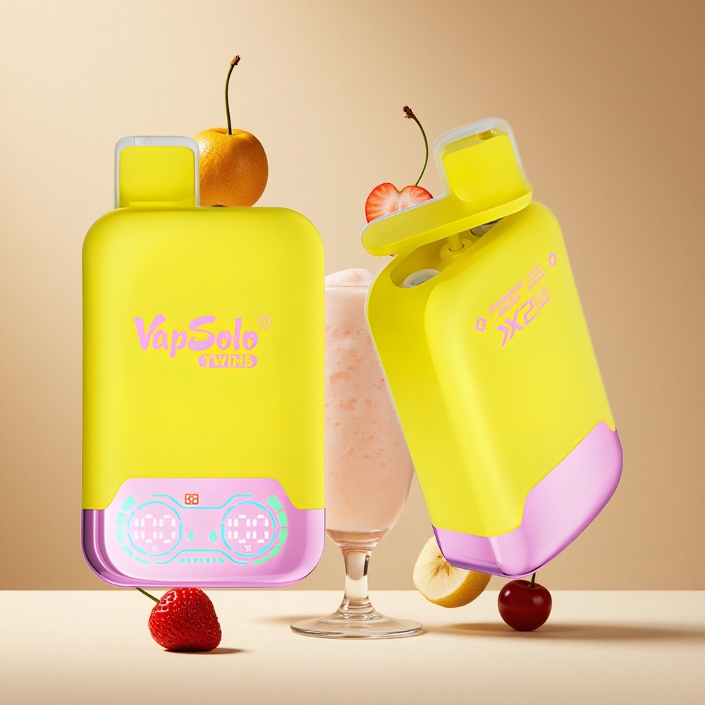 Fresa Plátano & Cereza Efervescente Vapsolo Twins 20000 Puffs 40ml
