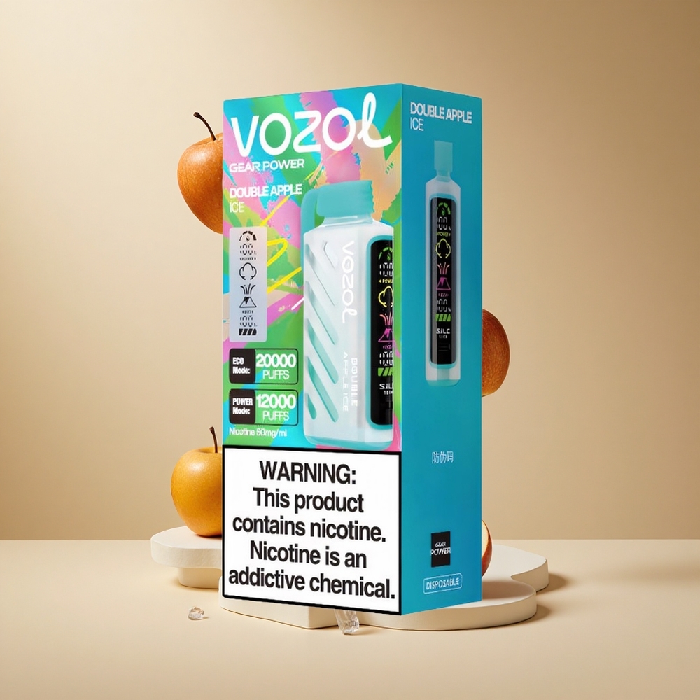 Doble Manzana Hielo VOZOL Gear Power 20000 Puffs Pantalla Completa