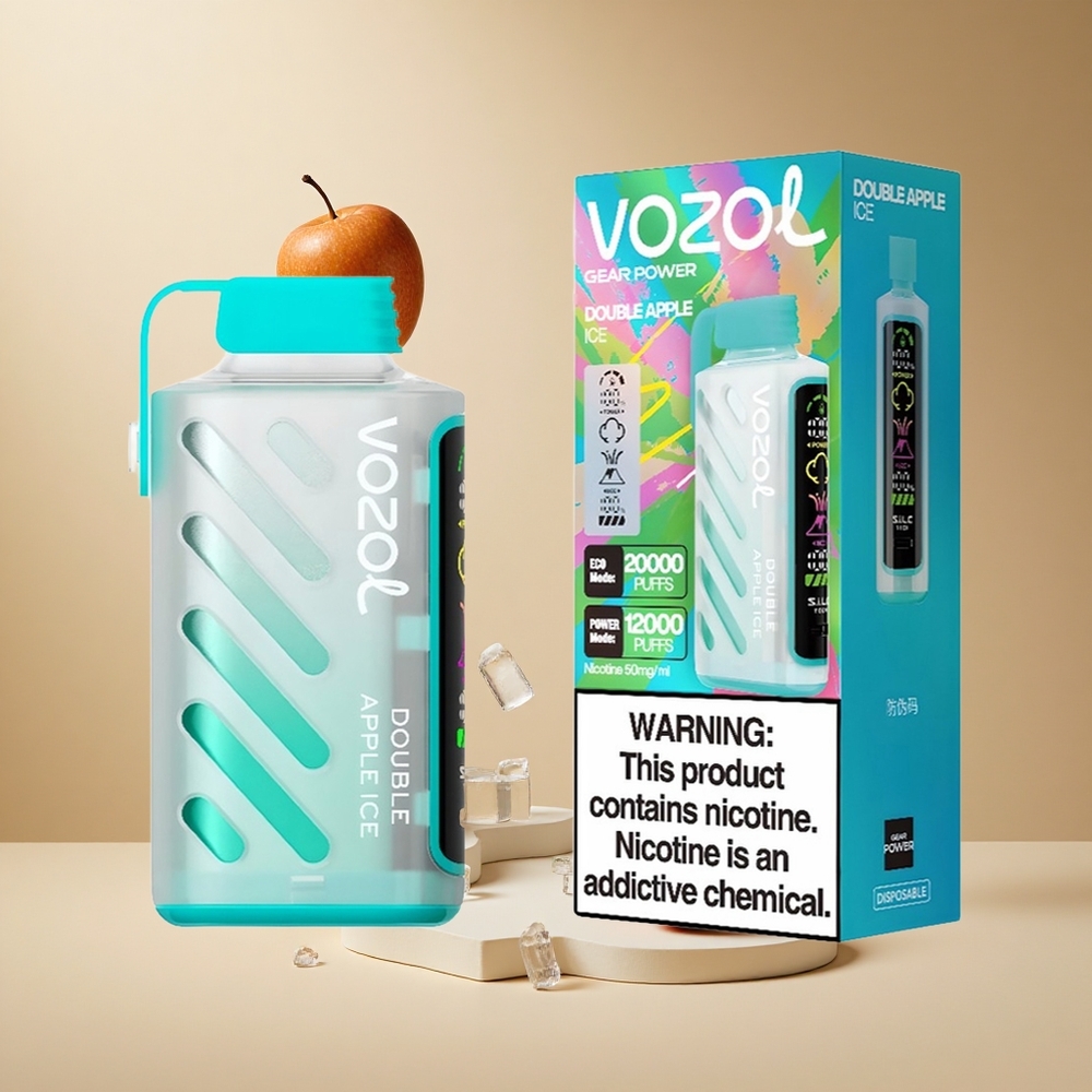 Doble Manzana Hielo VOZOL Gear Power 20000 Puffs Pantalla Completa