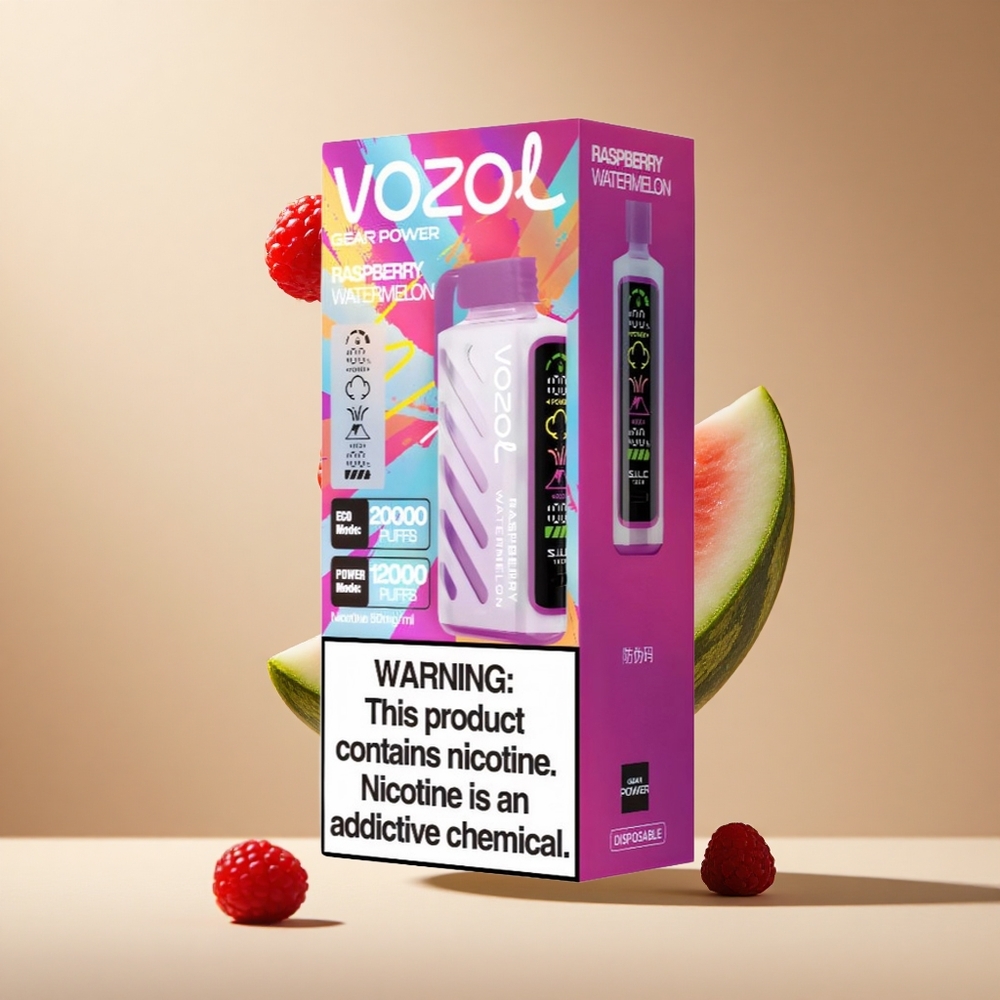Frambuesa Sandía VOZOL Gear Power 20000 Puffs Pantalla Completa