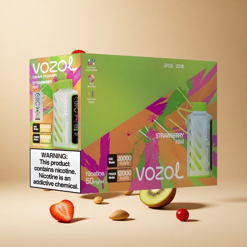 Fresa Kiwi VOZOL Gear Power 20000 Puffs 20mL Pantalla Completa