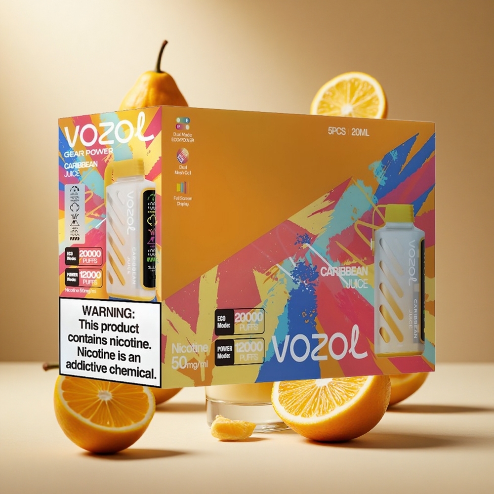 Jugo Caribeño VOZOL Gear Power 20000 Puffs Pantalla Completa