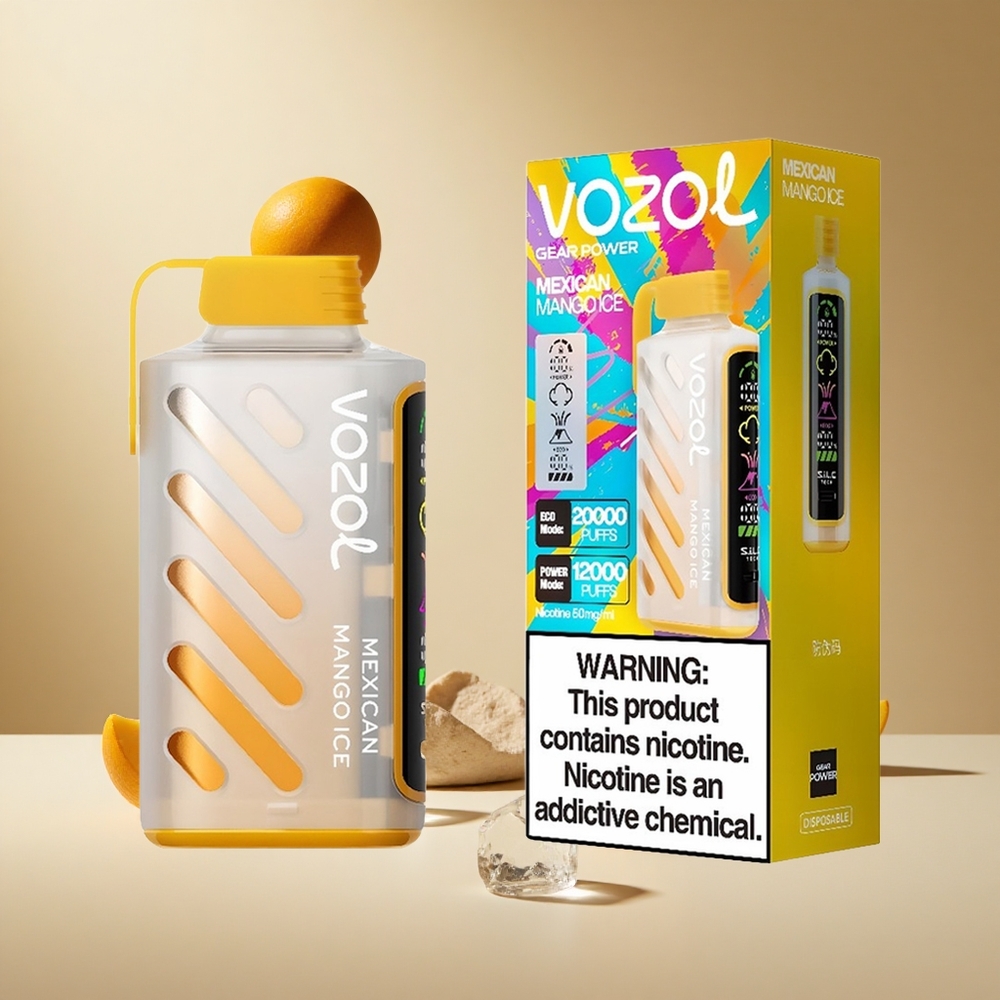 Mango Helado Mexicano VOZOL Gear Power 20000 Puffs Pantalla Completa