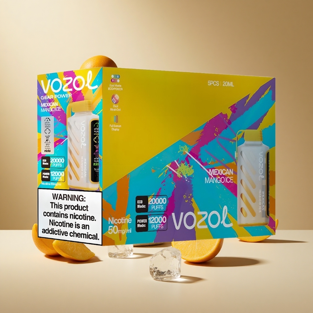 Mango Helado Mexicano VOZOL Gear Power 20000 Puffs Pantalla Completa