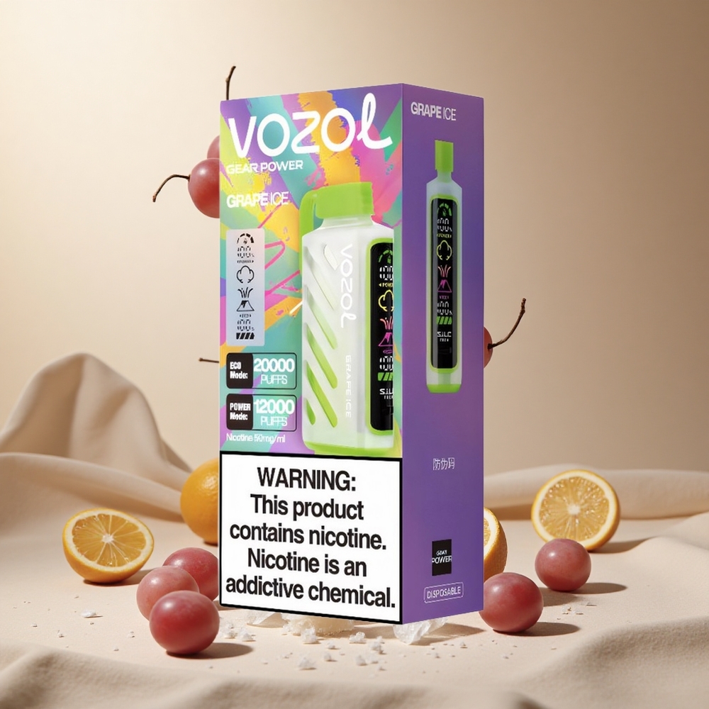 Uva Helada VOZOL Gear Power 20000 Puffs Pantalla Completa