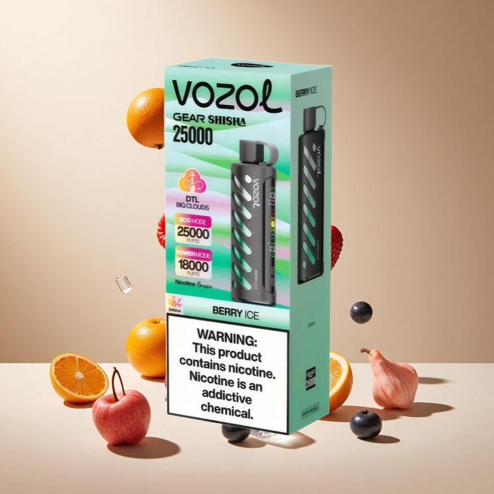 Baya Helada VOZOL Gear Shisha 25000 Puffs 30 Sabores Deliciosos