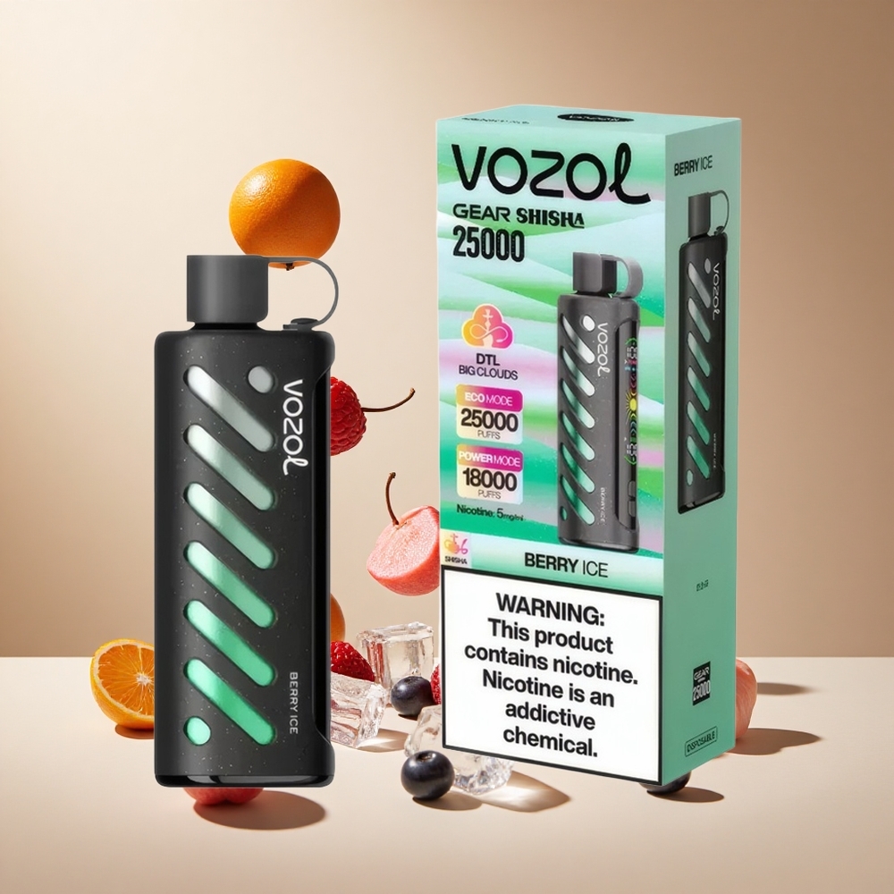 Baya Helada VOZOL Gear Shisha 25000 Puffs 30 Sabores Deliciosos