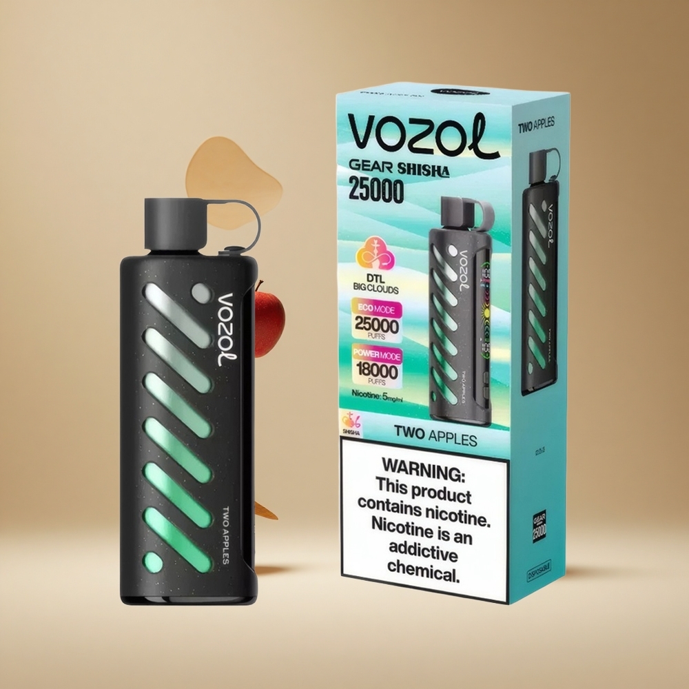 Dos Manzanas VOZOL Gear Shisha 25000 Puffs 30 Deliciosos Sabores