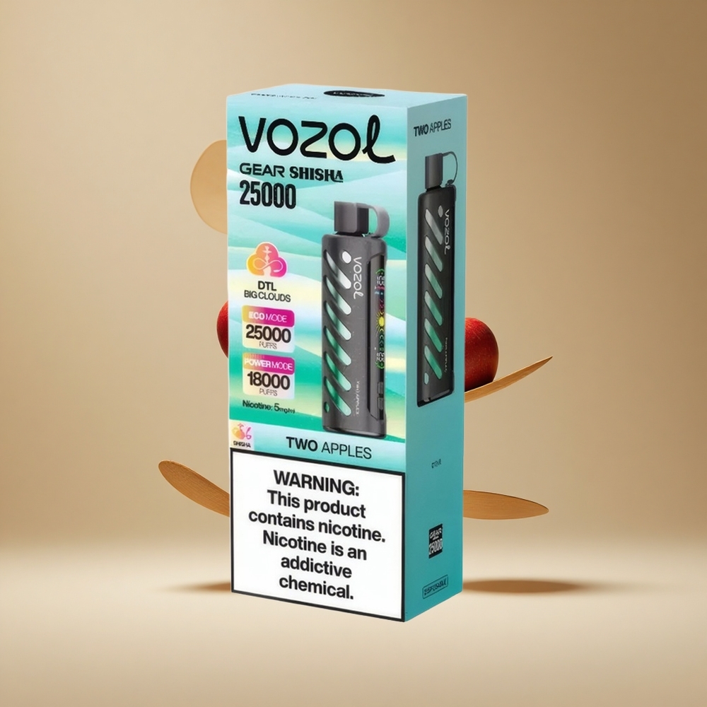 Dos Manzanas VOZOL Gear Shisha 25000 Puffs 30 Deliciosos Sabores