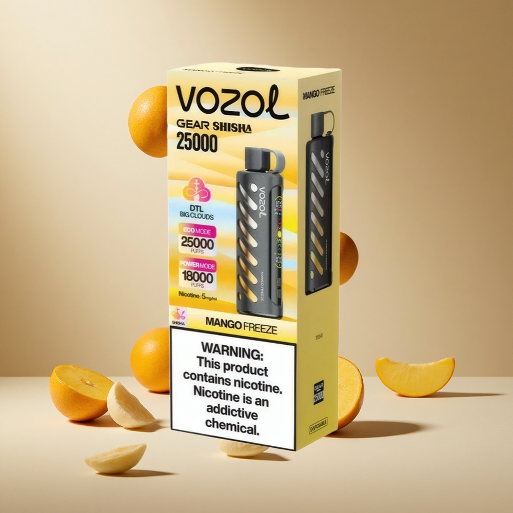 Mango Helado VOZOL Gear Shisha 25000 Puffs S.i.L.C Tech
