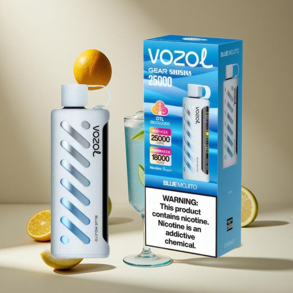 Mojito Azul VOZOL Gear Shisha 25000 Puffs con 30 Sabores Deliciosos