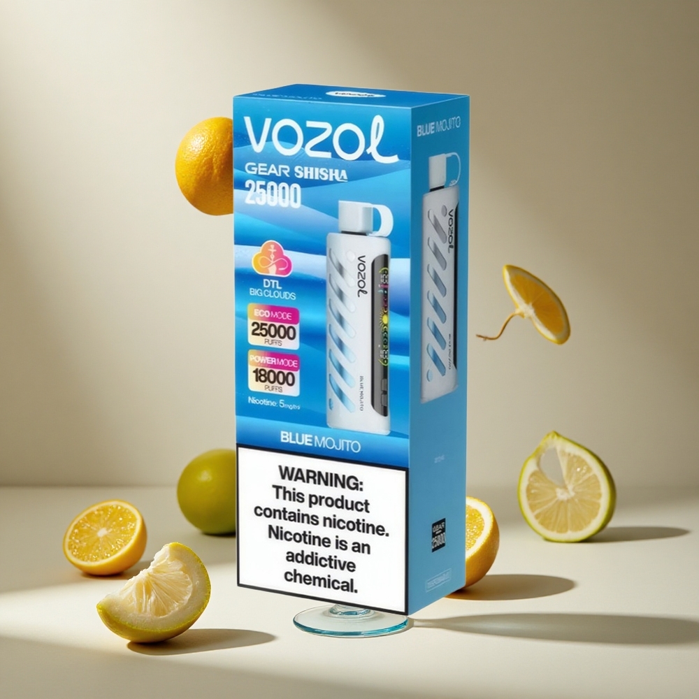 Mojito Azul VOZOL Gear Shisha 25000 Puffs con 30 Sabores Deliciosos