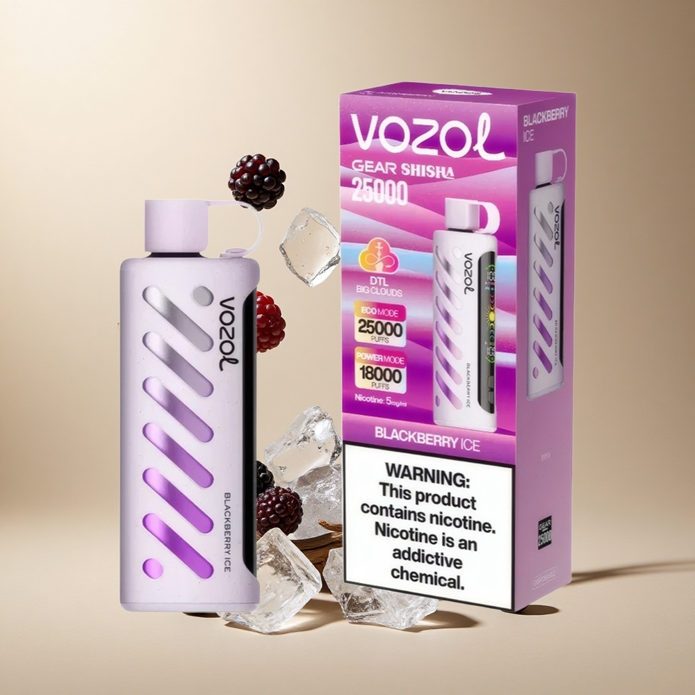 Mora Helada VOZOL Gear Shisha 25000 Puffs 30 Sabores Deliciosos