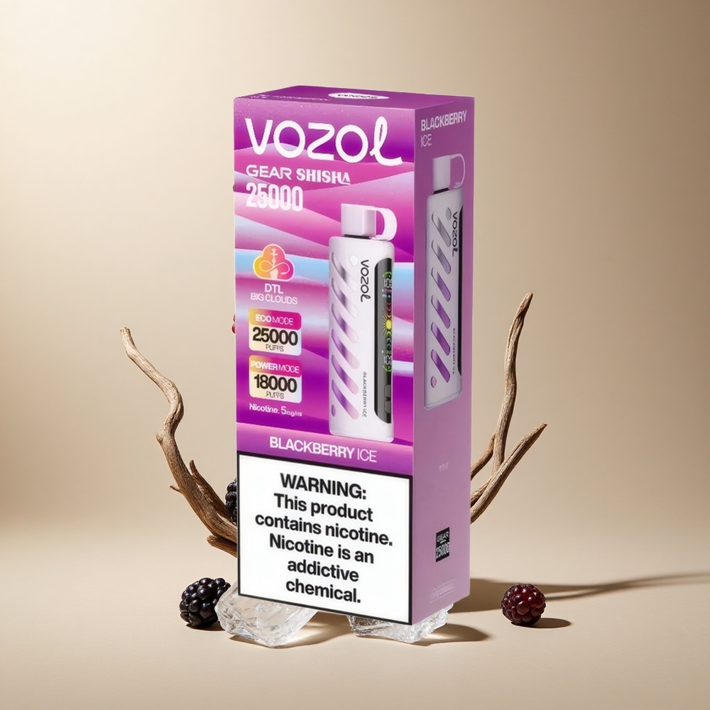 Mora Helada VOZOL Gear Shisha 25000 Puffs 30 Sabores Deliciosos