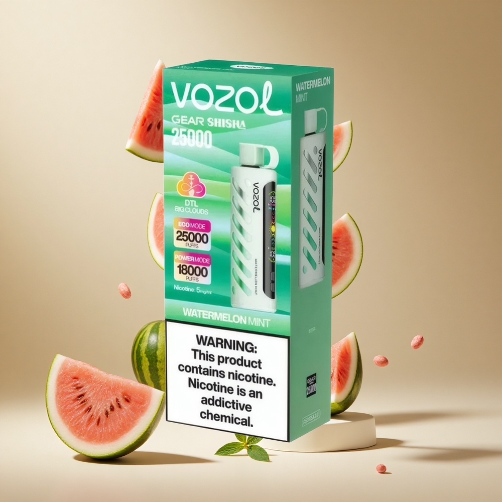 Sandía Menta VOZOL Gear Shisha 25000 Puffs con S.i.L.C Tech