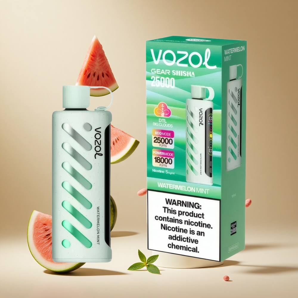 Sandía Menta VOZOL Gear Shisha 25000 Puffs con S.i.L.C Tech