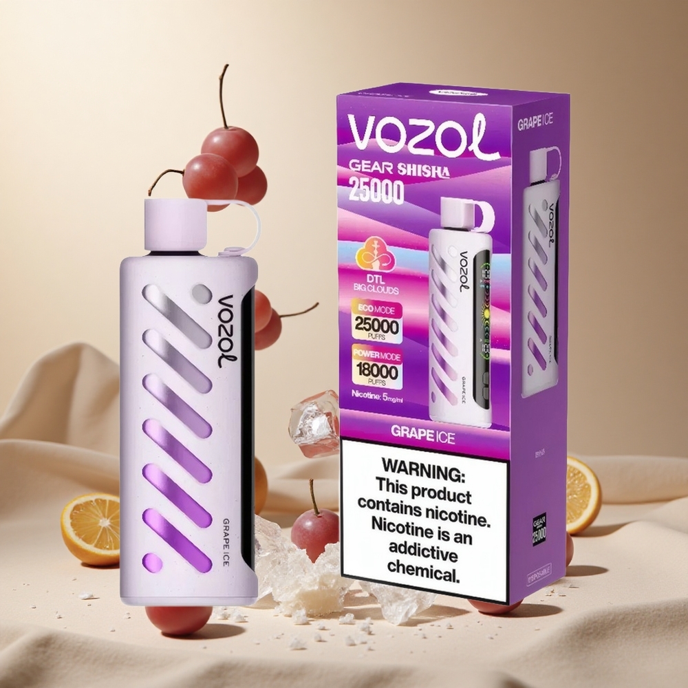 Uva Hielo VOZOL Gear Shisha 25000 Puffs con S.i.L.C Tech