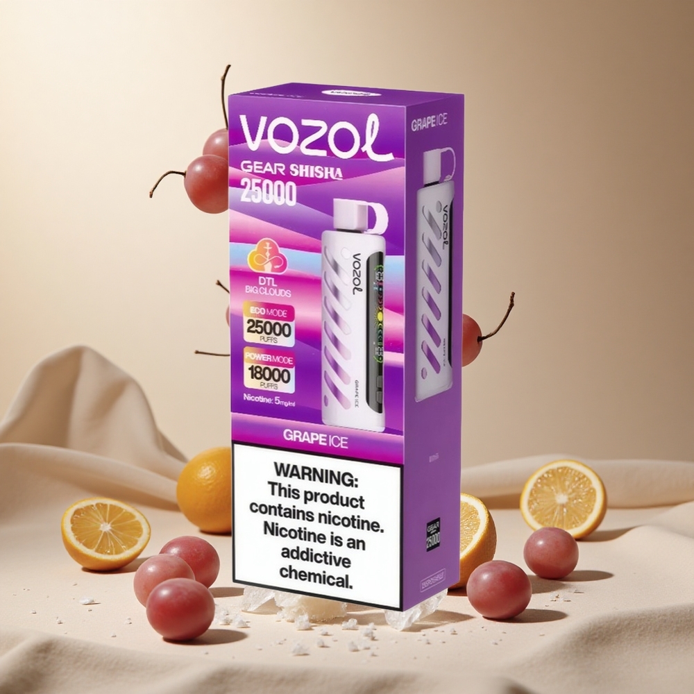 Uva Hielo VOZOL Gear Shisha 25000 Puffs con S.i.L.C Tech