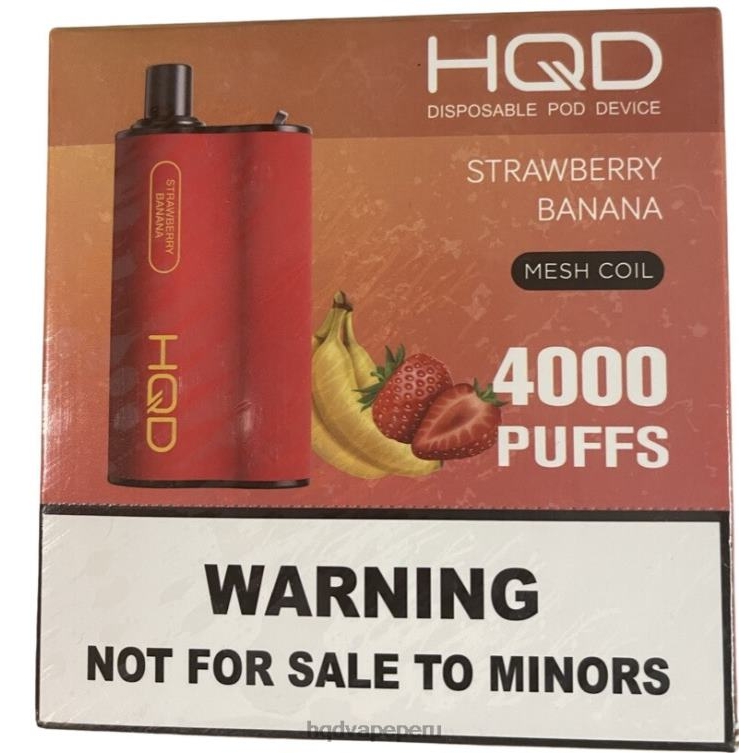 HQD BOX 4000 bocanadas Fresa plátano BT0J70 HQD Cigarrillo Electronico