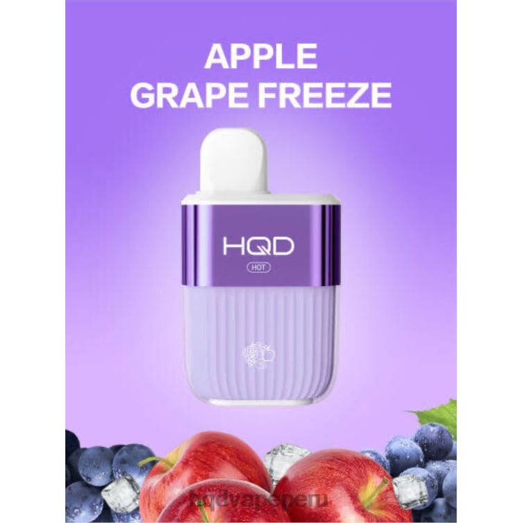 HQD HOT 5000 bocanadas congelación de manzana y uva BT0J59 HQD Vape Review