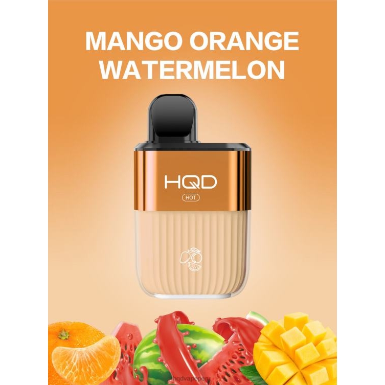 HQD HOT 5000 bocanadas sandia mango naranja BT0J60 HQD Cigarrillo Electronico