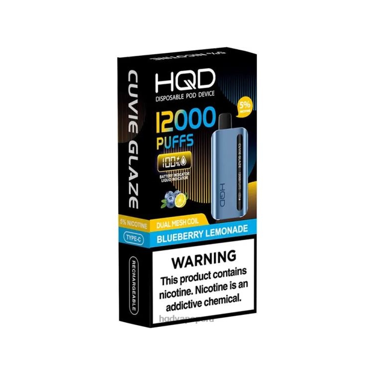 HQD CUVIE GLAZE vaporizador desechable 12000 Limonada de arándanos BT0J142 HQD Vape Peru