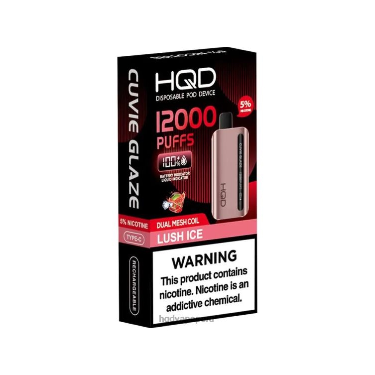 HQD CUVIE GLAZE vaporizador desechable 12000 hielo exuberante BT0J210 HQD Cigarrillo Electronico