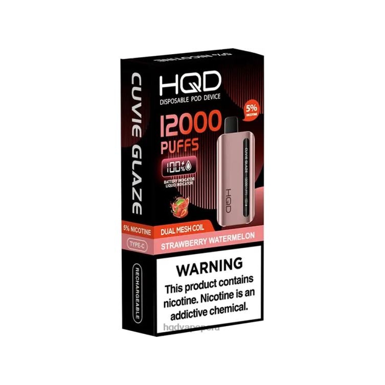 HQD CUVIE GLAZE vaporizador desechable 12000 sandia fresa BT0J261 HQD Peru